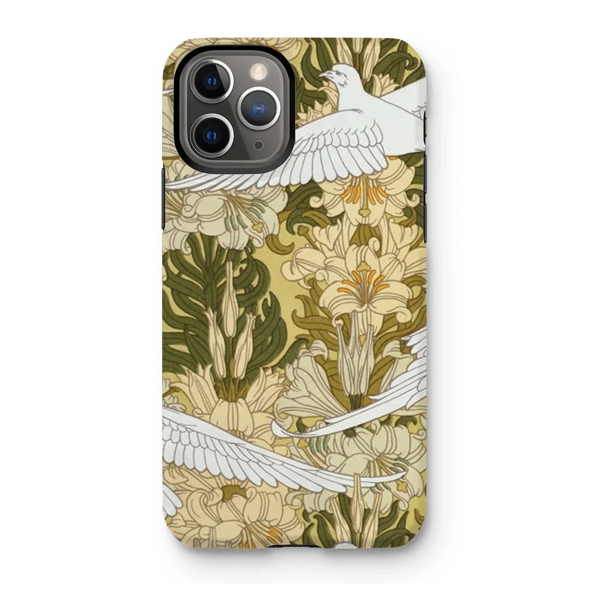 Colombes et Lis - Maurice Pillard Verneuil Iphone Case, 11 Pro / Matte, Iphone Case Art Nouveau-style Floral Bird Design