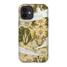 Colombes et Lis - Maurice Pillard Verneuil Iphone Case, 12 / Matte, Decorative Phone Case Art Nouveau-style Floral Pattern White