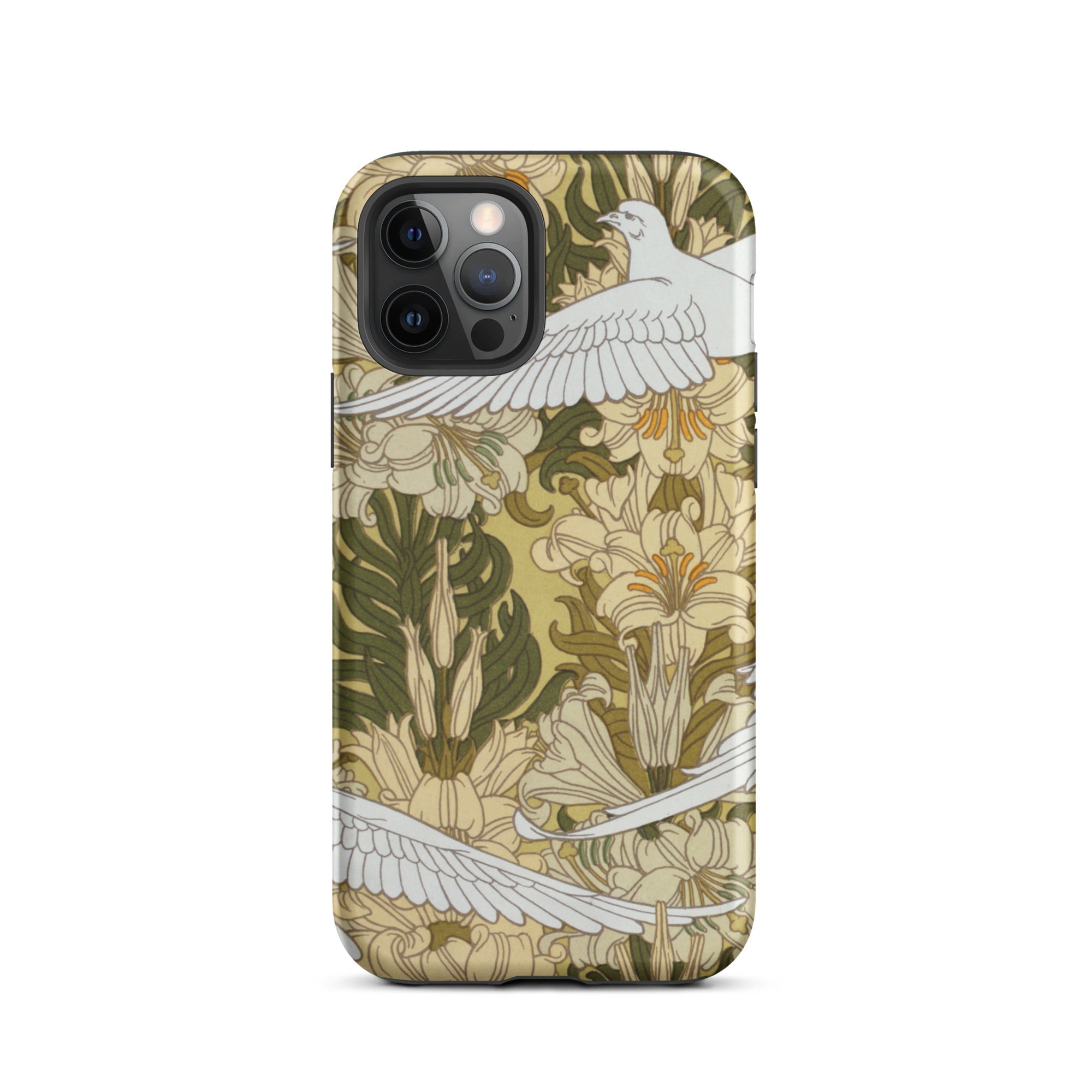 Colombes et Lis - Maurice Pillard Verneuil Iphone Case, 12 Pro / Matte, Floral Patterned Phone Case
