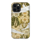 Colombes et Lis - Maurice Pillard Verneuil Iphone Case, 12 Pro Max / Matte, Decorative Phone Case Art Nouveau-style Floral Pattern White