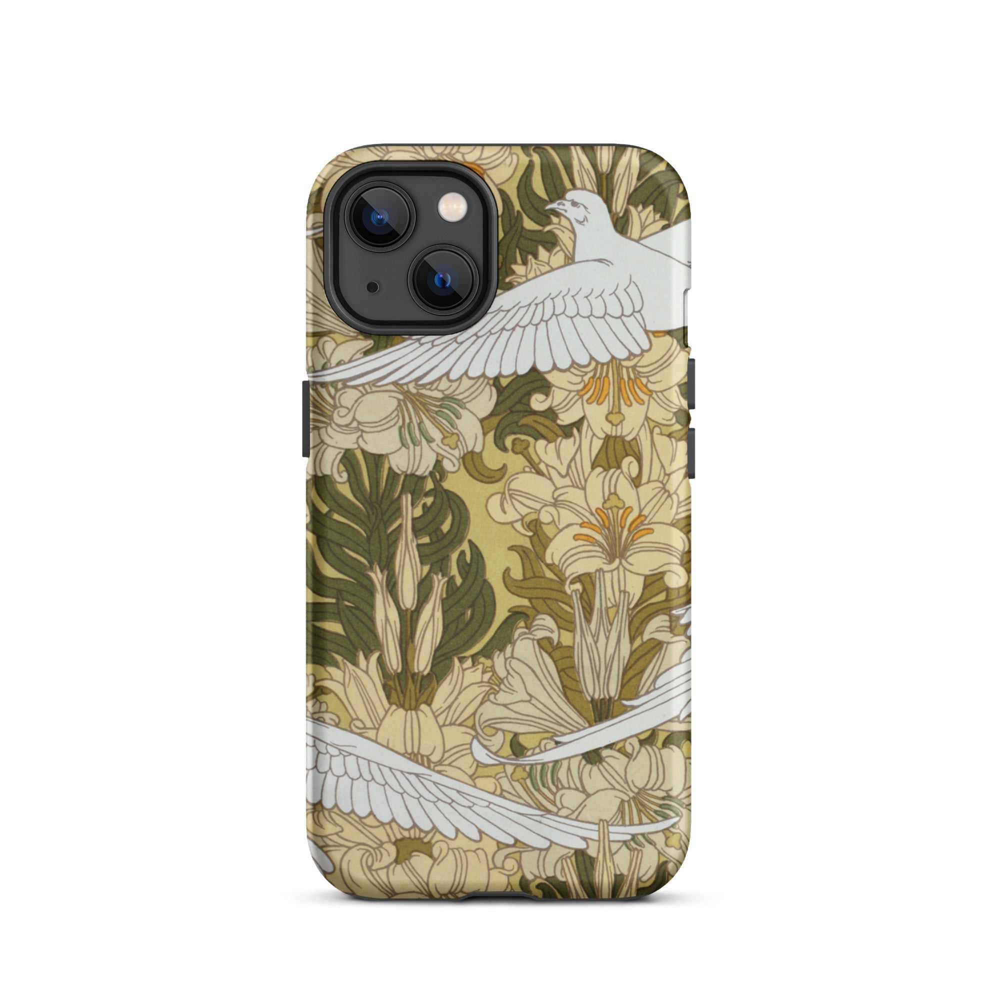 Colombes et Lis - Maurice Pillard Verneuil Iphone Case, 13 / Matte, Floral Bird Patterned Phone Case