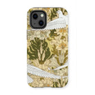 Colombes et Lis - Maurice Pillard Verneuil Iphone Case, 13 Mini / Matte, Decorative Phone Case Floral Pattern White Doves Tropical