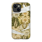 Colombes et Lis - Maurice Pillard Verneuil Iphone Case, 14 / Matte, Decorative Phone Case Art Nouveau-style Floral Pattern White