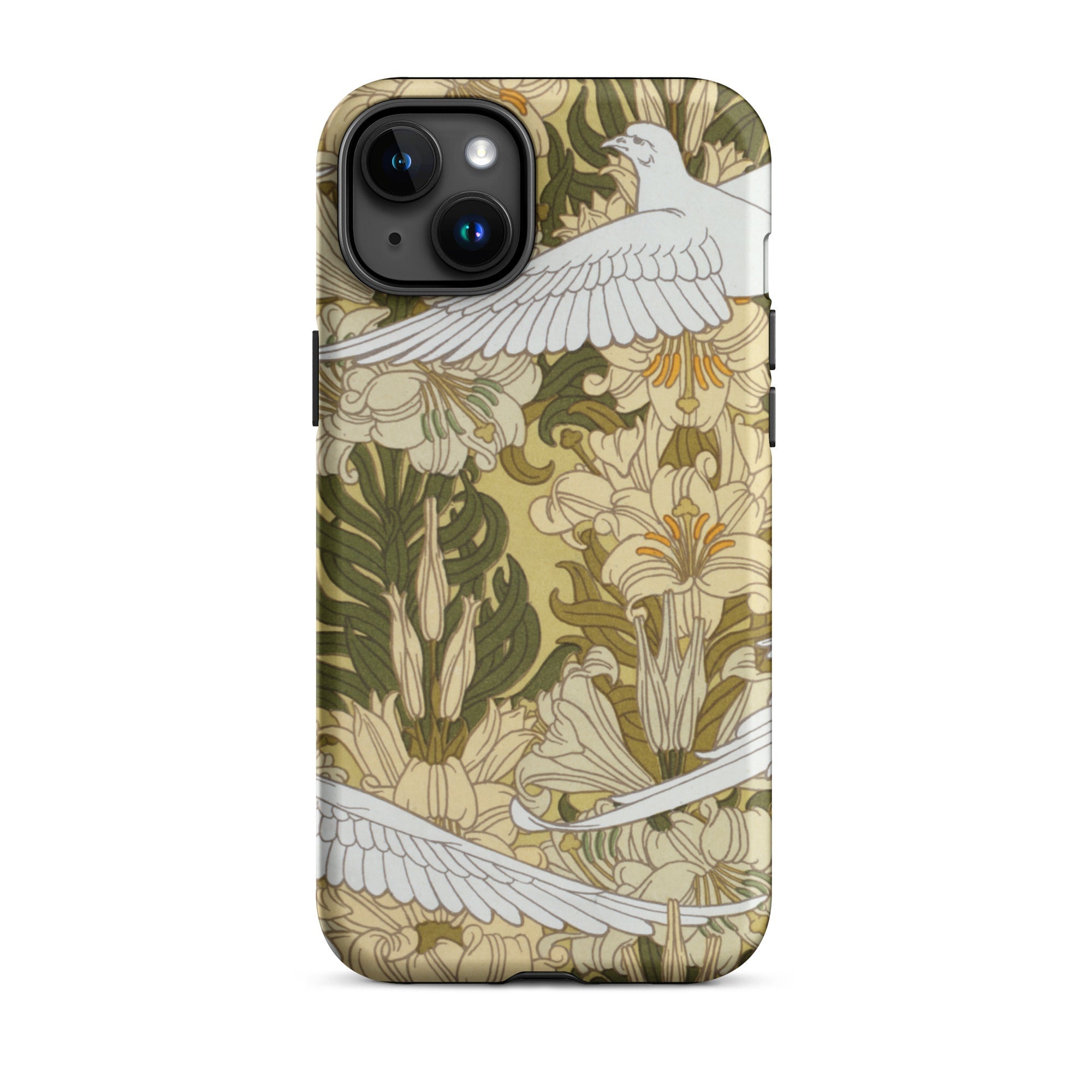 Colombes et Lis - Maurice Pillard Verneuil Iphone Case, 15 Plus / Matte, Floral Patterned Phone Case