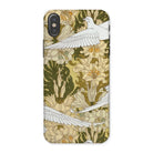 Colombes et Lis Maurice Pillard Verneuil Iphone Case, x / Matte, Phone Case Art Nouveau Style Floral Bird Design