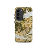 Colombes et Lis - Maurice Pillard Verneuil Samsung Case, Galaxy S23 / Matte, Smartphone Case Pattern White Doves Yellow Lilies