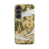 Colombes et Lis - Maurice Pillard Verneuil Samsung Case, Galaxy S25 Plus / Matte, Phone Case Design White Doves Yellow-green Lilies