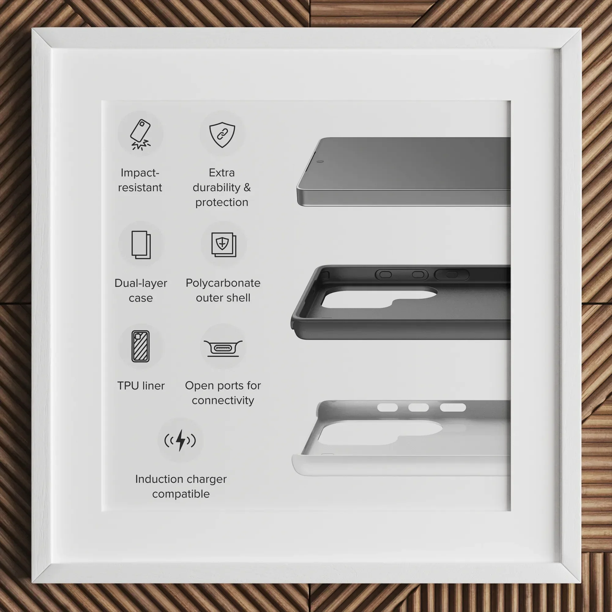 Colombes et Lis - Maurice Pillard Verneuil Samsung Case, White-framed Advertisement Features Dual-layer Impact-resistant Phone Case