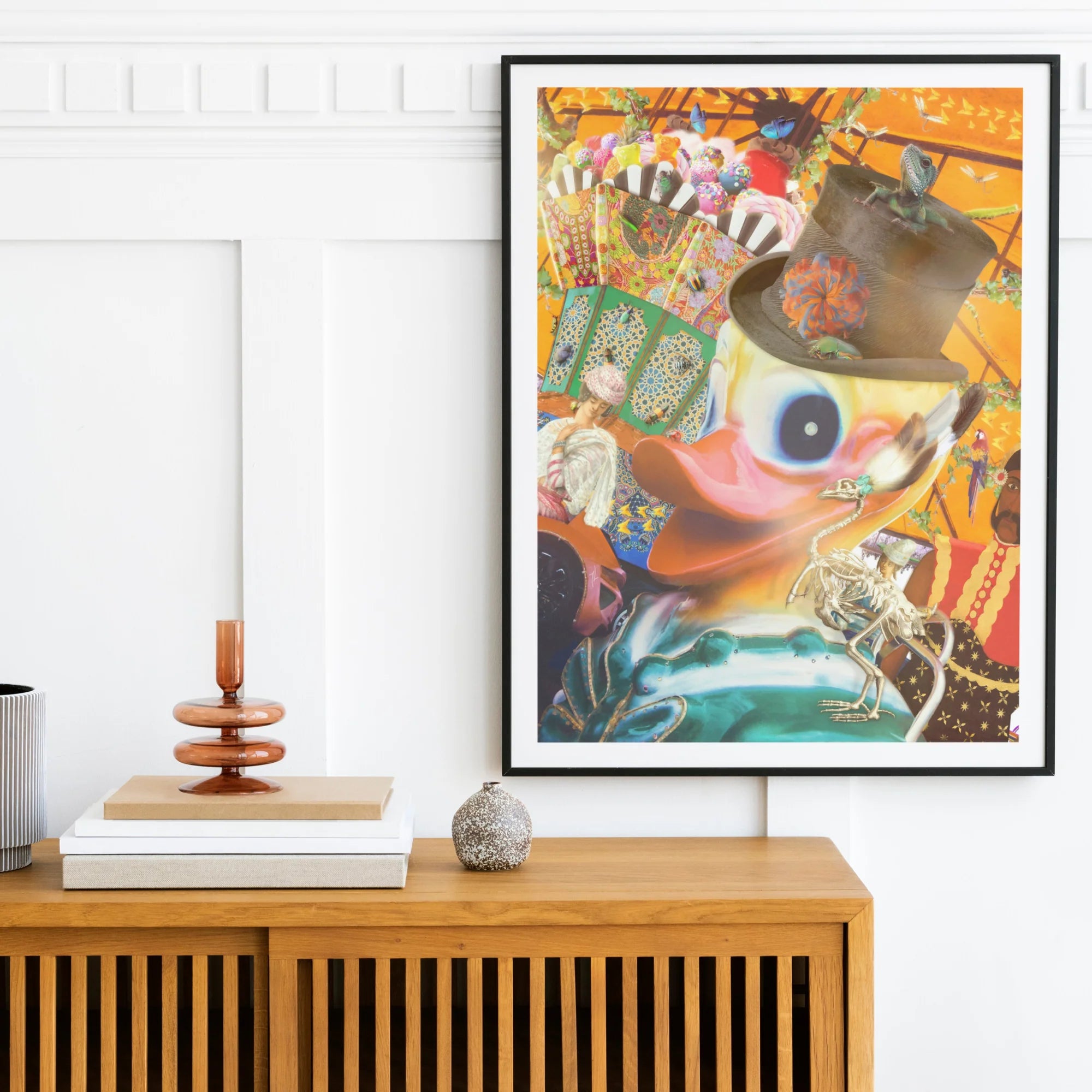 Hey Good Looking - Surreal Carnival Collage Art Print Posters Prints & Visual Artwork