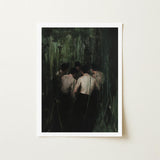 Communion - Secret Gay Orgy Art Print / Canvas Framed Group Shirtless Men Tall Dark, Five Figures Coil, Orgyn Prints
