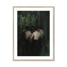 Communion Secret Gay Orgy Art Print, Framed Painting Figures Dark Natural