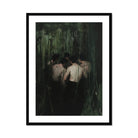 Communion Secret Gay Orgy Art Print, Framed Painting Shirtless Men Dark Forest