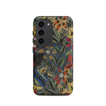 Composition Florale Aux Amarilis - Raoul Dufy Phone Case Samsung Galaxy S23 / Matte Vibrant Floral-patterned Phone Case Bold Red Orange