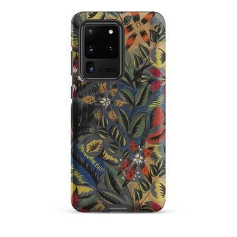 Composition Florale Aux Amarilis - Raoul Dufy Phone Case Samsung Galaxy S20 Ultra / Matte Vibrant Floral-patterned Phone Case Bold Red