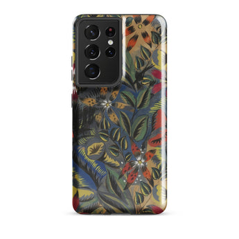 Composition Florale Aux Amarilis - Raoul Dufy Phone Case Samsung Galaxy S21 Ultra / Gloss Vibrant Floral-patterned Phone Case Bold Red