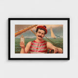 Compound Oxygen - Vintage Home Treatment Art Print / Canvas, Drops, Crimson-and-silver Striped Athletic, Jersey, Hoists Prints