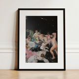 Congregation - Gay Gods Bacchanal Art Print / Canvas, 12x16’’ / 31x41cm / Black Frame / Matboard, Posters Prints & Visual Artwork, Toby Leon