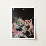 Congregation - Gay Gods Bacchanal Art Print / Canvas Framed Painting Dynamic Abstracted Scene Nude Figures Motion Dionysian, Thunderous