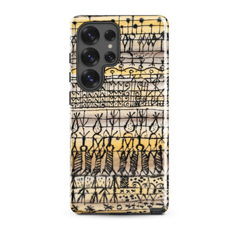 Cooling in a Hot Zone Garden - Paul Klee Phone Case Samsung Galaxy S25 Ultra / Gloss Phone Case Stylized Abstract Design Black Line Art