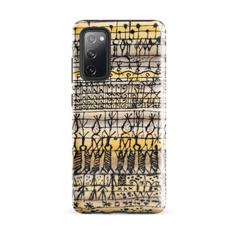 Cooling in a Hot Zone Garden - Paul Klee Phone Case Samsung Galaxy S20 Fe / Gloss Phone Case Vibrant Yellow Black Abstract Pattern Stylized
