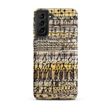 Cooling in a Hot Zone Garden - Paul Klee Phone Case Samsung Galaxy S21 Plus / Matte Phone Case Vibrant Yellow Black Abstract Tribal Pattern