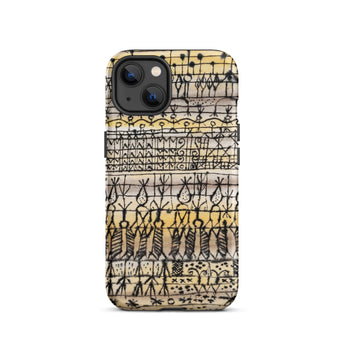 Cooling in a Hot Zone Garden - Paul Klee Phone Case Iphone 13 / Matte Phone Case Vintage-style Abstract Design Black Line Art Paul Klee’s