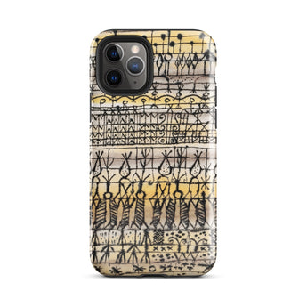 Cooling in a Hot Zone Garden - Paul Klee Phone Case Iphone 11 Pro / Gloss Phone Case Vintage-style Black-and-yellow Geometric