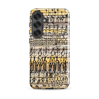 Cooling in a Hot Zone Garden - Paul Klee Phone Case Samsung Galaxy S25 Plus / Gloss Phone Case Vintage-style Hand-drawn Pattern Black Ink