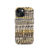 Cooling in a Hot Zone Garden - Paul Klee Phone Case Iphone 15 / Matte Phone Case Vintage-style Hand-drawn Pattern Black Ink Beige Paul