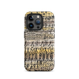 Cooling in a Hot Zone Garden - Paul Klee Phone Case Iphone 15 Pro / Matte Phone Case Vintage-style Hand-drawn Pattern Black Yellow