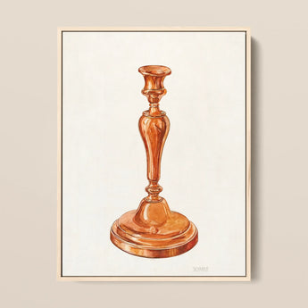Copper Candlestick - William Schmidt 1930s Art Print / Canvas, 12x16’’ / 31x41cm / Natural Frame, Posters Prints & Visual Artwork, Toby Leon