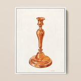 Copper Candlestick - William Schmidt 1930s Art Print / Canvas, 12x16’’ / 31x41cm / White Frame, Posters Prints & Visual Artwork, Toby Leon
