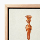 Copper Candlestick - William Schmidt 1930s Art Print / Canvas Watercolor Illustration Slender Amber-toned Ornate Flared Schmidt’s, Prints