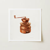 Copper Coffee Grinder - Hardin Walsh 1930s Kitchen Art Print / Canvas Watercolor Illustration Vintage Hand Crank Walsh’s, Prints