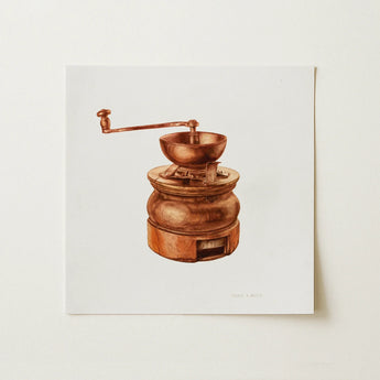 Copper Coffee Grinder - Hardin Walsh 1930s Kitchen Art Print / Canvas, Hardin Walsh’s 1930s Coffee Grinder, Walsh’s 1930s Coffee, 1930s