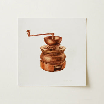 Copper Coffee Grinder - Hardin Walsh 1930s Kitchen Art Print / Canvas Watercolor Illustration Vintage Hand Crank Walsh’s, Prints