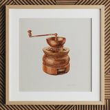 Copper Coffee Grinder - Hardin Walsh 1930s Kitchen Art Print / Canvas Watercolor Illustration Vintage Hand Crank Walsh’s, Prints