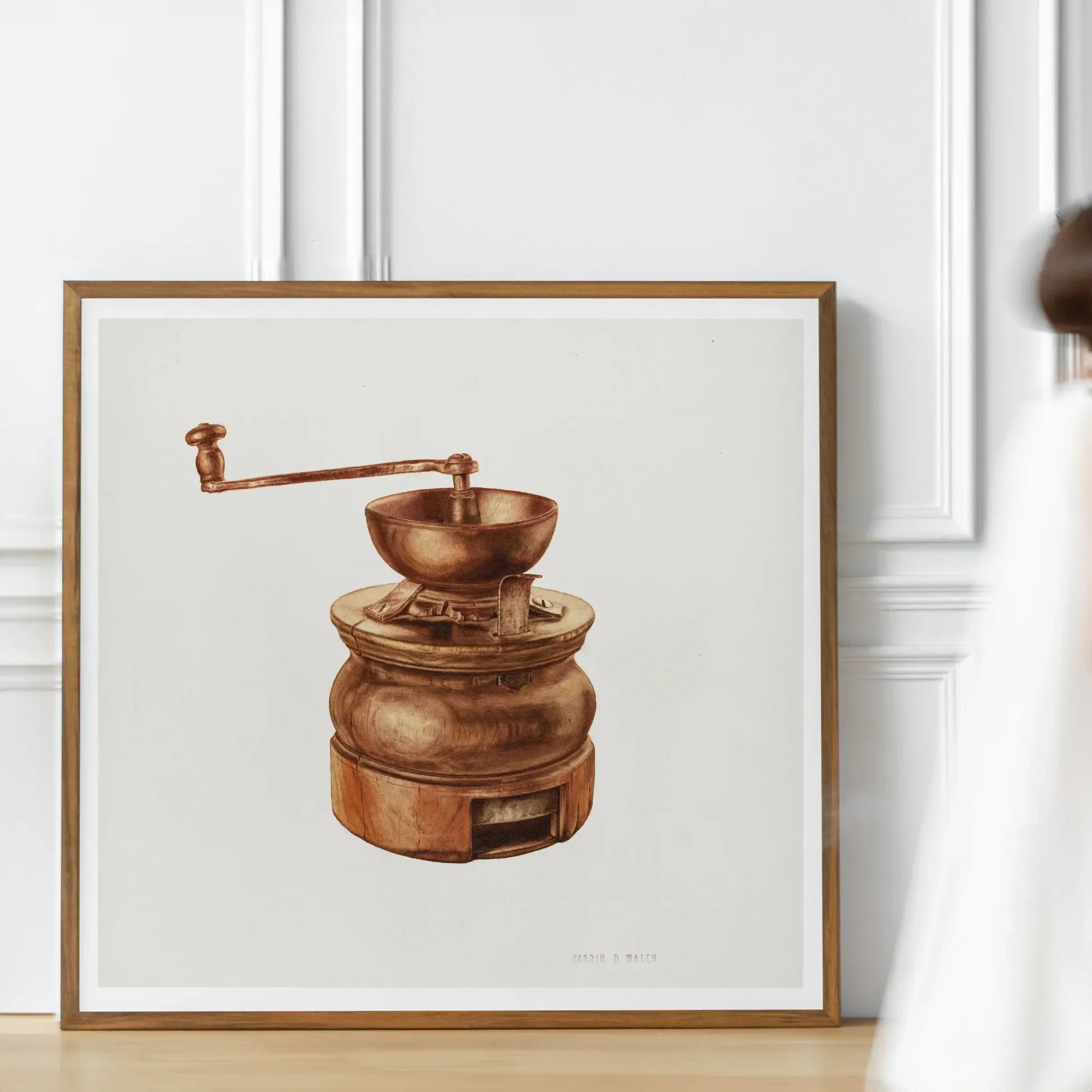 Copper Coffee Grinder - Hardin Walsh 1930s Kitchen Art Print Posters Prints & Visual Artwork