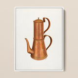 Copper Coffee Pot - Ray Price 1930s Kitchen Art Print / Canvas Vintage-style Copper Coffee Percolator Polished Slightly Tarnished Finish