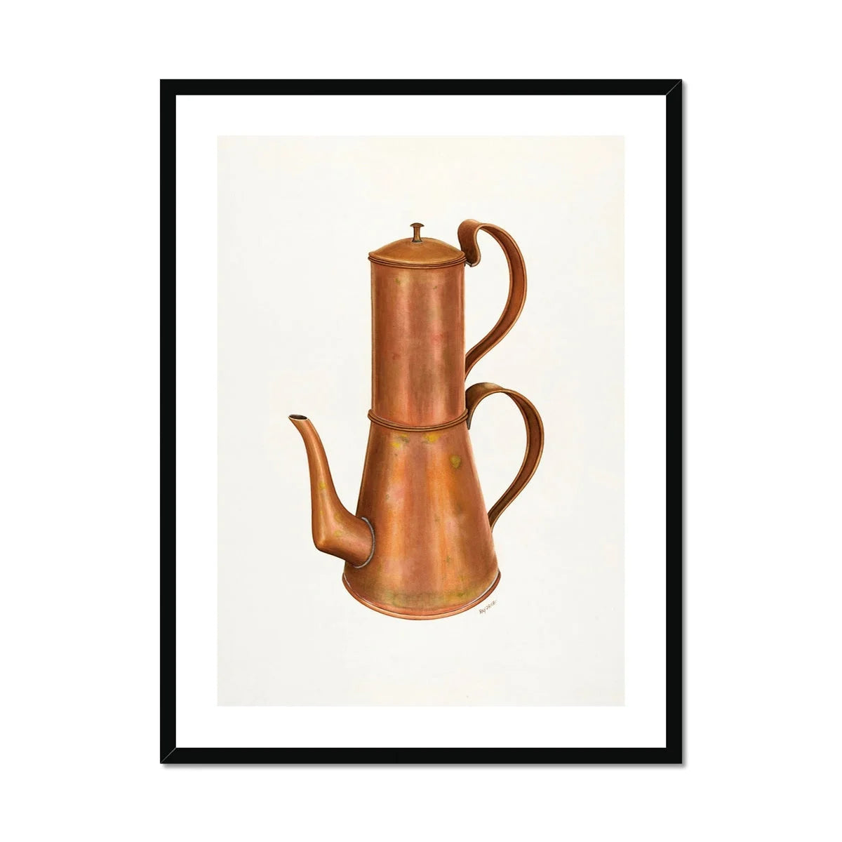 Copper Coffee Pot - Ray Price 1930s Kitchen Art Print