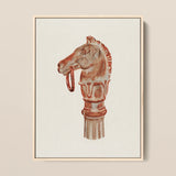Copper Hitching Post - Gerard Barnett Horse Art Print / Canvas, 12x16’’ / 31x41cm / Natural Frame, Posters Prints & Visual Artwork, Toby