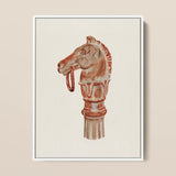 Copper Hitching Post - Gerard Barnett Horse Art Print / Canvas, 12x16’’ / 31x41cm / White Frame, Posters Prints & Visual Artwork, Toby Leon
