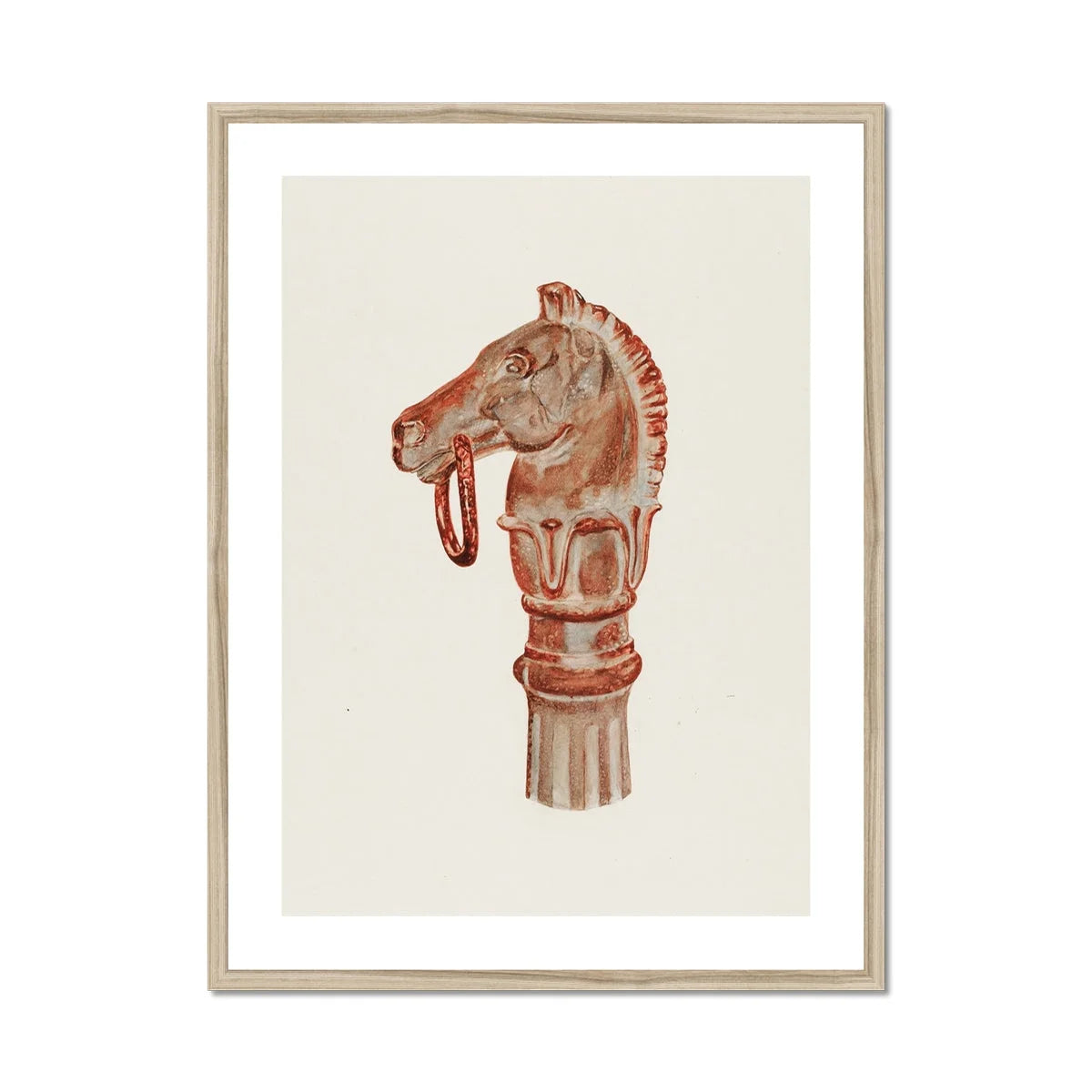 Copper Hitching Post - Gerard Barnett Horse Art Print