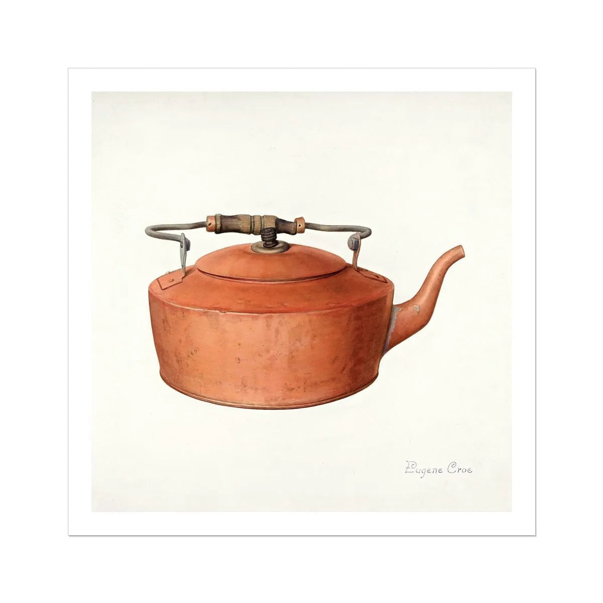 Copper Tea Kettle By Eugene Croe Fine Art Print - 30’x30’ - Posters Prints & Visual Artwork - Aesthetic Art
