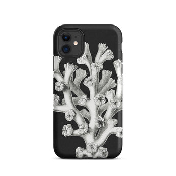 Coral - Ernst Haeckel Marine Life Illustration Iphone Case, 11 / Matte, Black Phone Case Coral Design