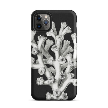 Coral - Ernst Haeckel Marine Life Illustration Iphone Case, 11 Pro Max / Matte, Black Phone Case Coral Design
