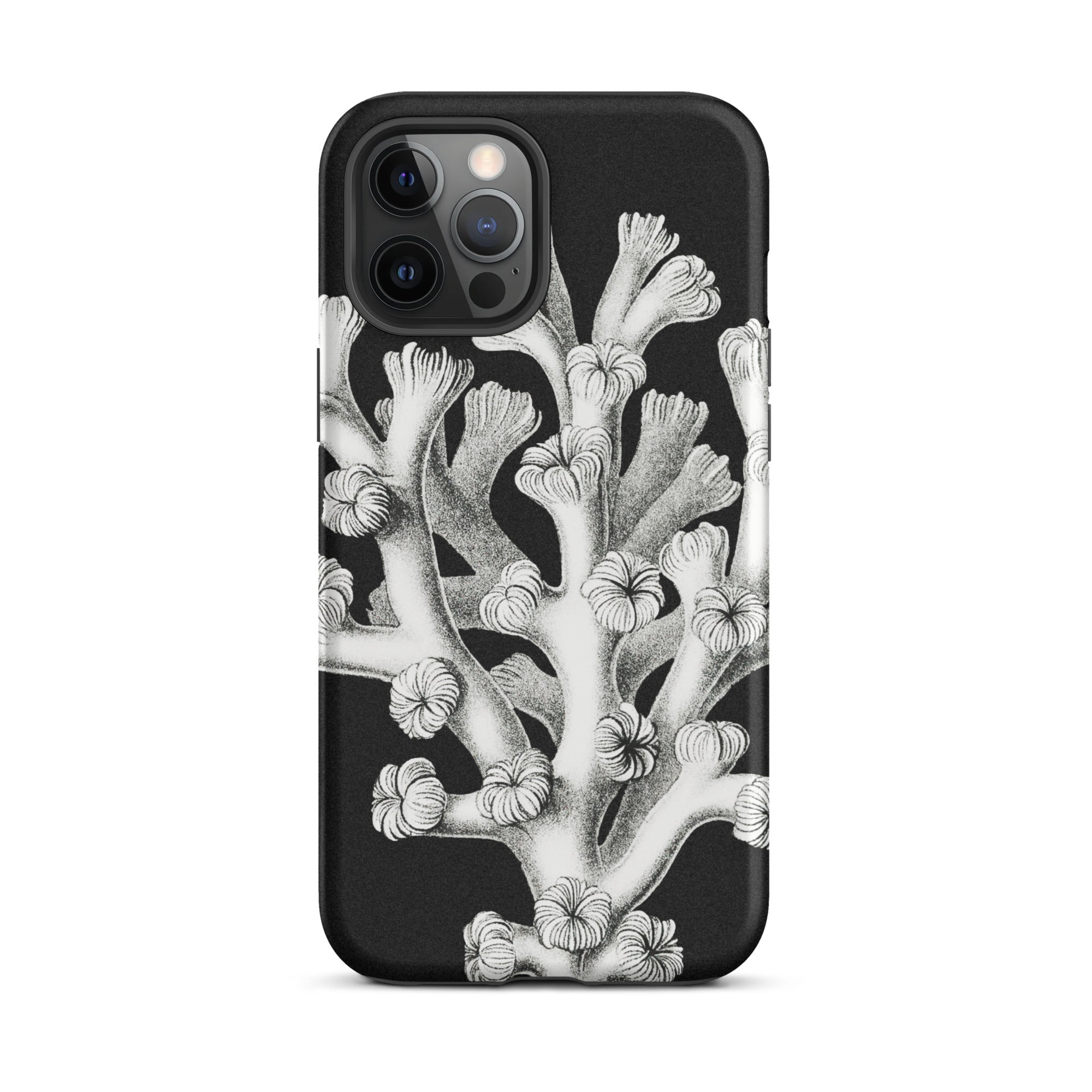 Coral Ernst Haeckel Marine Life Illustration Iphone Case, 12 Pro Max / Matte, Black Phone Case Coral Design