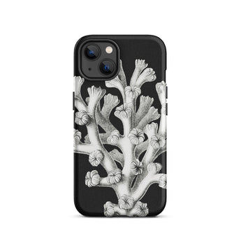 Coral - Ernst Haeckel Marine Life Illustration Iphone Case, 13 / Matte, Black Phone Case Coral Design