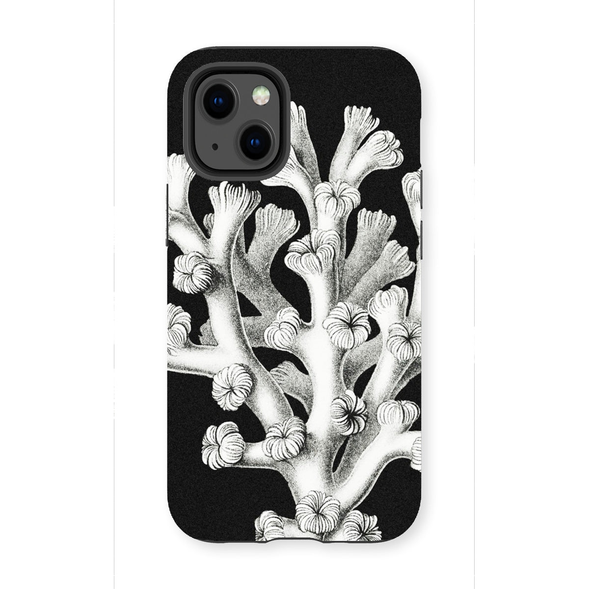 Coral - Ernst Haeckel Marine Life Illustration Iphone Case, 13 Mini / Matte, Black Phone Case Coral Design