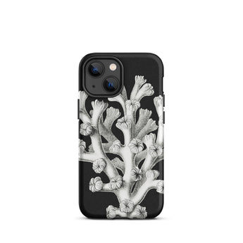 Coral - Ernst Haeckel Marine Life Illustration Iphone Case, 13 Mini / Matte, Black Phone Case Coral Design